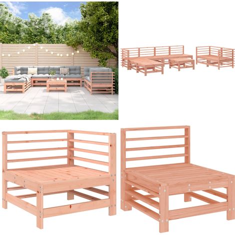 Salon de jardin 9 pcs bois massif douglas - Salon De Jardin - Mobilier De Jardin - Ensemble Salon De Jardin - Meubles Extérieur - Bois Massif - Home & Living (1/5)