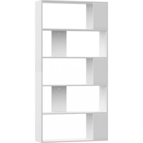 Maison Exclusive - Estantería/divisor madera contrachapada blanco (1/5)