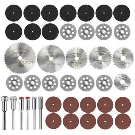 42-teiliges Set Drehwerkzeug-Trennscheibe Diamant-Trennscheibe für Holz und Metall Kreissägeblatt Harz-Trennscheibe MUMU Diamantscheibe