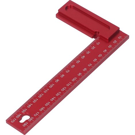 Règle Carrée Aluminium Alliage Échelle Claire Outil de Menuisier pour Tracé et Coupe Précision (1/5)