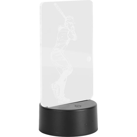 3D-Touch-Baseballspieler-Nachttischlampe, USB- oder batteriebetriebenes Nachtlicht, Wohnaccessoire, leuchtendes Sportdesign (1/5)