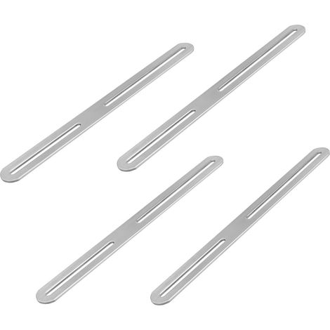 soportes de fijación de acero inoxidable, conectores metálicos, para reparar muebles de madera, 27,52,4 cm, color plata. (1/5)