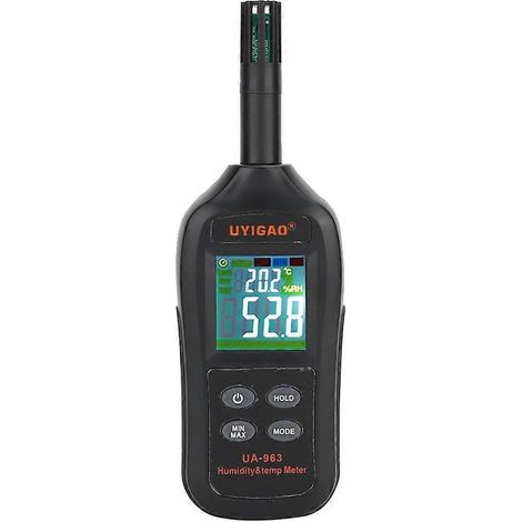 UYIGAO UA963 Digitales Temperatur- und Feuchtigkeitsmessgerät LCD Mini-Psychrometer ThermO Hygrometer (1/4)