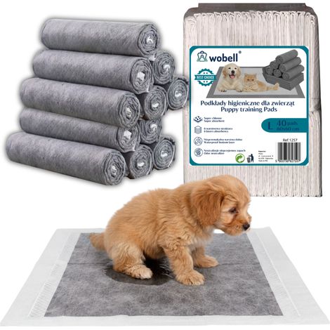 Tappetini assorbenti igienici monouso per cani, 60x60 cm, 40 pezzi