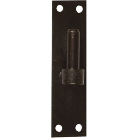 Afbat – Gond de volet sur platine bout droit – Acier noir – Diamètre 16mm – Hauteur 120mm – Pour volets en bois