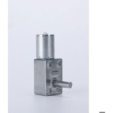 DC 12V Moteur Électrique de Réduction Réversible à Couple Élevé Boîte de Vitesses Motoréducteur à Engrenage à Vis sans Fin 23RPM (1/5)