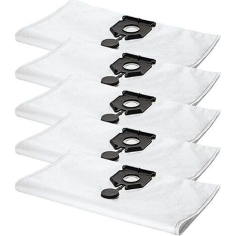 Lot de 5 sacs à poussière compatibles avec les aspirateurs Karcher 2.889-154.0 NT 30/30 L 30L NT 30/ Ap Te L NT 30/ Ap L 30L EU2613 (pièces de rechange pour aspirateur) (1/4)