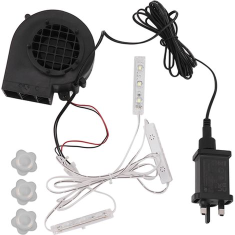 Souffleur gonflable de Noël avec 3 ampoules LED blanches pour décorations extérieures de fête, pompe à air pour structures gonflables, prise UK 220-240V (1/5)