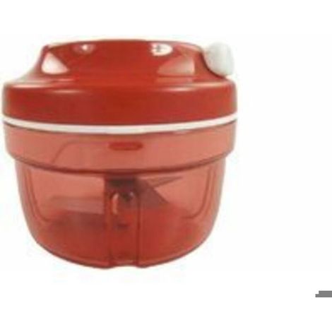 Hachoir à légumes - Unbrand - Turbo-Chef D158 - Design rouge - Hachage rapide - Accessoires inclus - Couvercle (1/4)