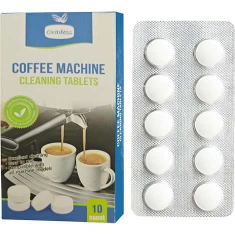 10 Pièces Pastille Nettoyage Machine a Cafe, Nettoyage Détartrantes pour Machines à Café Automatiques, Tablettes pour Cafetières Automatiques, Compatible pour Detartrant Machine a Cafe (1/5)