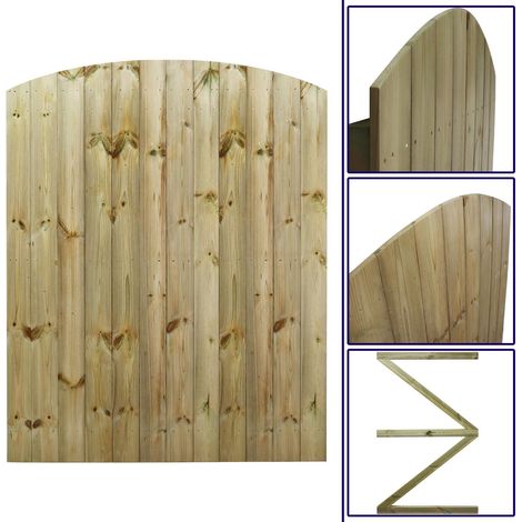 Premier 6ft Tongue & Groove FALSESemi-Braced Arch Top Gate (1/5)