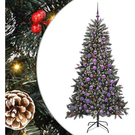 Árbol de Navidad artificial Verde 180 cm PVC, Plástico y Acero vidaXL
