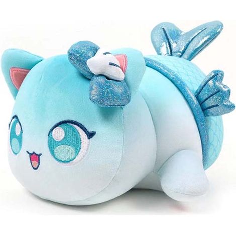 Peluche Aphmau Meemeows Nourriture Chat Peluche Chat Frites Donut Cola Mignon Peluche Chat Donut Oreiller de Sommeil Cadeau de Noël 25cm Chat Sirène