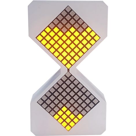 Sablier électronique LED avec temps réglable de 1 à 30 minutes, sablier électronique rechargeable, cadeau créatif, blanc (1/5)