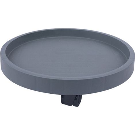 Support à plantes rond à roulettes, base en acier robuste, plateau roulant, support mobile pour pots de fleurs (1/5)
