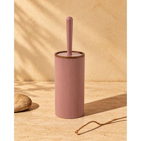Portascopino da appoggio in plastica rosa London (1/2)