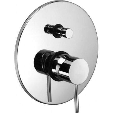 Miscelatore doccia ad incasso con due uscite Ø 200 mm Paffoni serie Light LIG015ST Ottone - Steel looking