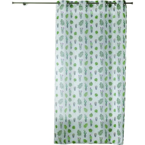Voilage a oeillets 140 x 240 cm Cactus Party (1/2)