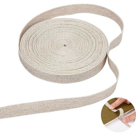 Ruban adhésif en lin pour reliure de livres, 11 yards, 3/8 pouce de large, ruban de réparation pour reliure, fournitures en tissu pour la reliure, les arts du livre et la couture D