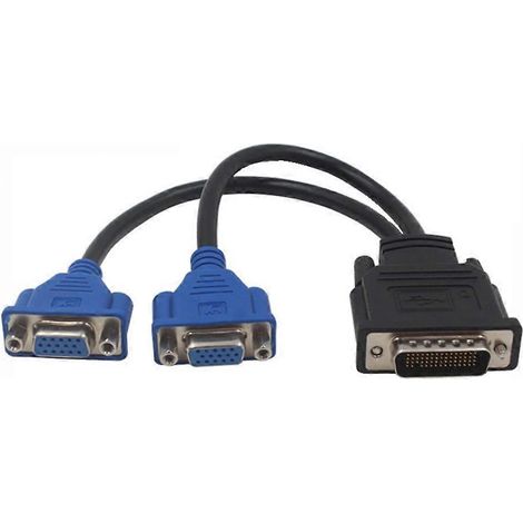 Câble adaptateur séparateur 59 broches vers 2 VGA pour moniteur TV, compatibilité optimale