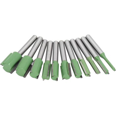 Kit de 11 pièces comprenant un couteau droit à 6 manches, un couteau droit à simple et double tranchant, une tête de coupe-bordures, une tête de coupe-bordures et une fraise pour machine à graver. (1/5)