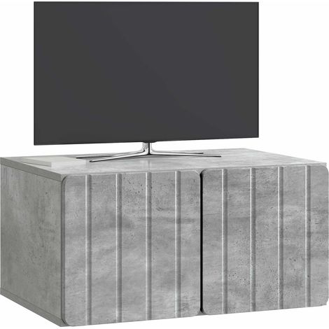Maison Exclusive - Meuble TV mural Gris béton 59,5 x 41 x 30 cm Bois d'ingénierie