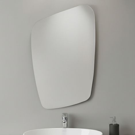 Specchio bagno 55x80 cm forma irregolare con installazione reversibile (1/5)