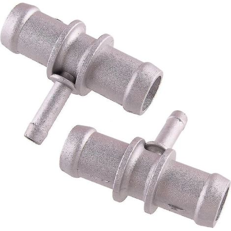 Lot de 2 raccords en T argentés 3/4 5/16 3/4 (20 mm-8 mm-20 mm) pour durite de chauffage/liquide de refroidissement, réducteurs, connecteurs d'eau universels neufs (1/5)