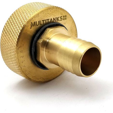 Raccord femelle S60x6 - embout cannelé 25mm en laiton (1/2)
