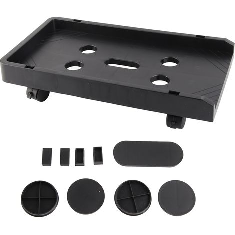 Support PC tour avec roulettes multidirectionnelles, design ergonomique, grande capacité de charge, stable et sécurisé, trous de dissipation thermique latéraux. (1/5)