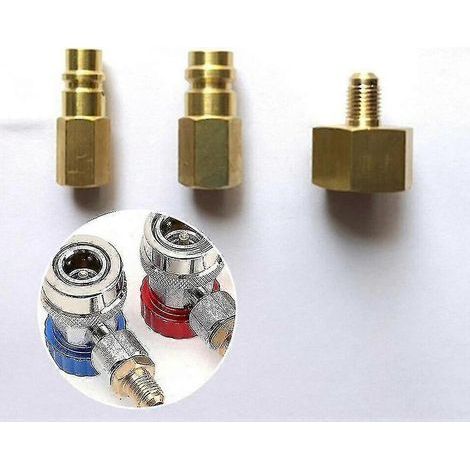 Adaptersatz für R134a-Kältemittelzylinder, 1/4 SAE W21.8 auf 1/4 SAE-Gewinde (1/3)