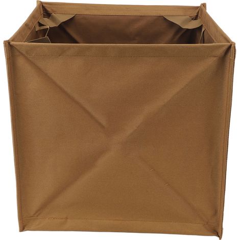 Cestino portaoggetti pieghevole in tessuto per campeggio, grande capacità, portatile e multifunzionale, color cachi. (1/5)