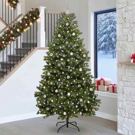 Künstlicher Weihnachtsbaum Grün 270 cm PVC und Metall