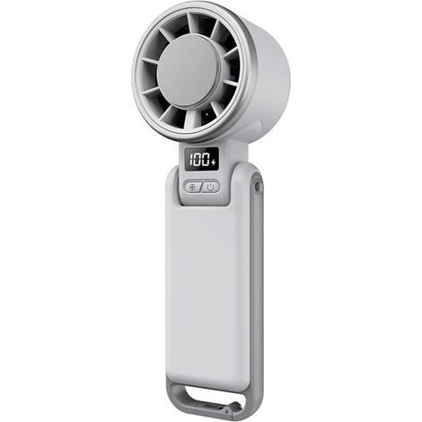 Ventilateur portable pliable (5 vitesses)—Orientable multi-angles—Écran LED intelligent—Idéal pour la maison et les voyages (1/2)