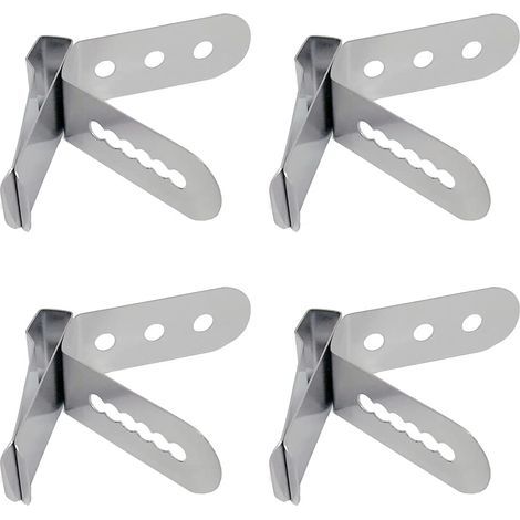 Pinces à sonde multifonctions en acier inoxydable pour barbecue, lot de 4 – Support de thermomètre à pince à sonde (1/4)