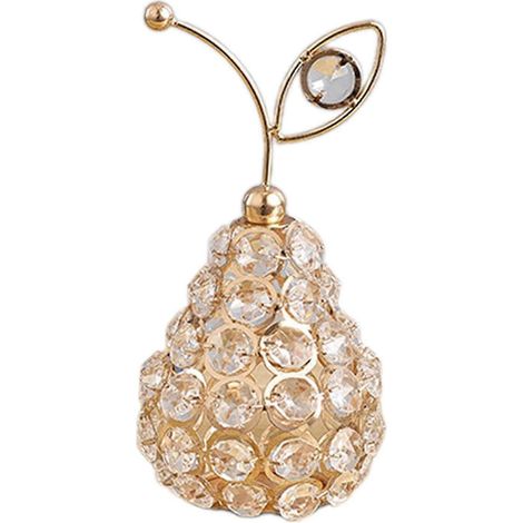 Fruchtstatue, Sammlerstück, künstliche Fruchtfigur, Tischdekoration für Schlafzimmer, Wohnzimmer oder Bar-Pear Gold (1/4)