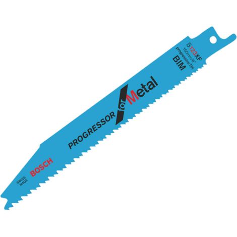 Bosch 2608654416 S 123 XF Progressor for Metal Reciprocating Saw Blade 150mm 8-18 TPI Pack of 100 BPAS123XF100