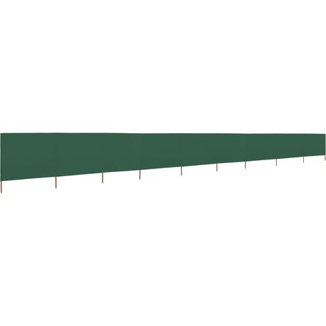 Paravent 9 panneaux Tissu 1200 x 80 cm Vert