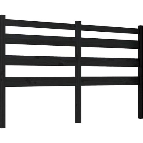 Maison Exclusive - Testiera per Letto Nera 186x4x100 cm in Legno Massello di Pino (1/5)