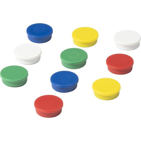 Whiteboard-Magnete - 25 mm - Gemischte Farben - Set - 10 Stück (1/2)