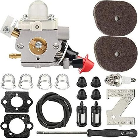 Carburateur - C1M S267A - Pour Tondeuse Et Taille-Haie Stihl FS40 FS50 FS56 FS70 HT56 KM56 KN56 - Ensemble Complet ×1
