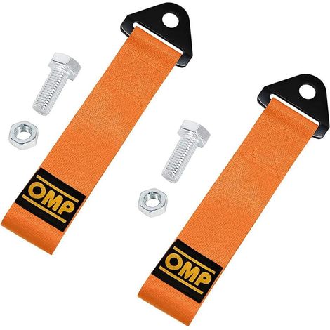 2x Abschleppschlaufe Hochfest Nylon 2 Tonnen Orange Universal Rennsport (1/5)