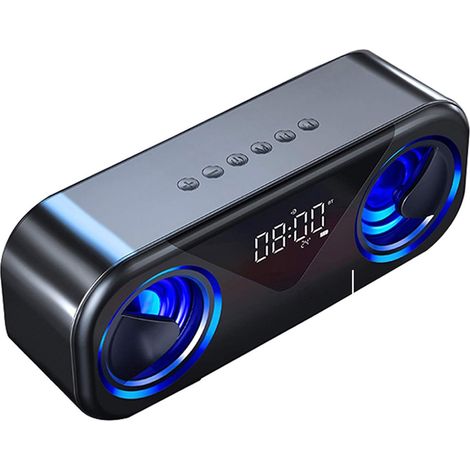 JINFGERNE Enceinte Bluetooth à Double Haut-Parleur avec Affichage de la Température (1/5)