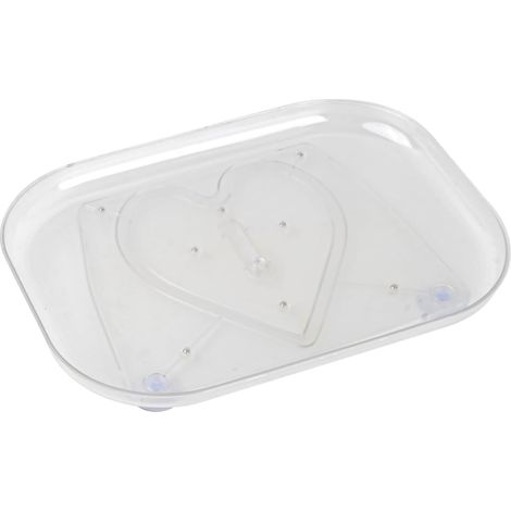 Organisateur Frigo, 360° Pivotant Plateau Tournant Grande Rectangulaire avec Ventouse Antidérapante, Plateau Coulissant Cuisine, Placards Rangement, Travail, Épices, Commode Salle Bain, 35x26x3,2cm (1/2)