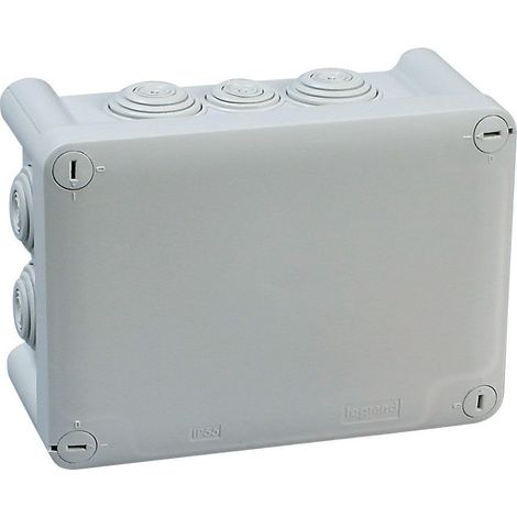 Verteilerkasten Plexo rechteckig 10 Eingänge 180 x 140 x 86