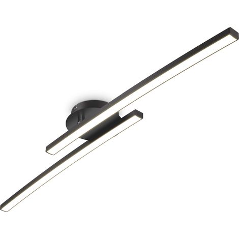 Plafonnier 12W, 2 LED pivotantes, 3000K blanc chaud, noir, 1100 lumen (1/5)