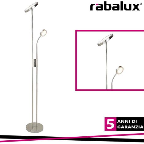 Lampada da terra cromata LED 23W con lettura Ophus Rabalux (1/3)