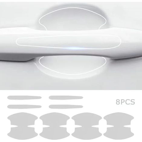 (8 pièces) 8 films de protection transparents en TPU pour poignées de portières de voiture, anti-rayures, compatibles avec Volvo Polestar AWD XC40 XC60 XC90 V60 S60 S80 S90 T (1/4)