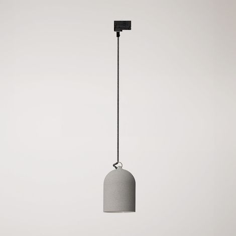 Creative Cables - Sospensione per binario con paralume mini Campana in ceramica -lampadina non inclusa (1/5)