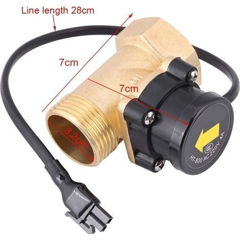 Wasserdurchflussschalter, HT-800 G1-Gewinde 220 V Wasserpumpen-Durchflusssensor Automatischer Steuerschalter, mit stabiler Leistung, hochtemperaturbeständig (1/3)